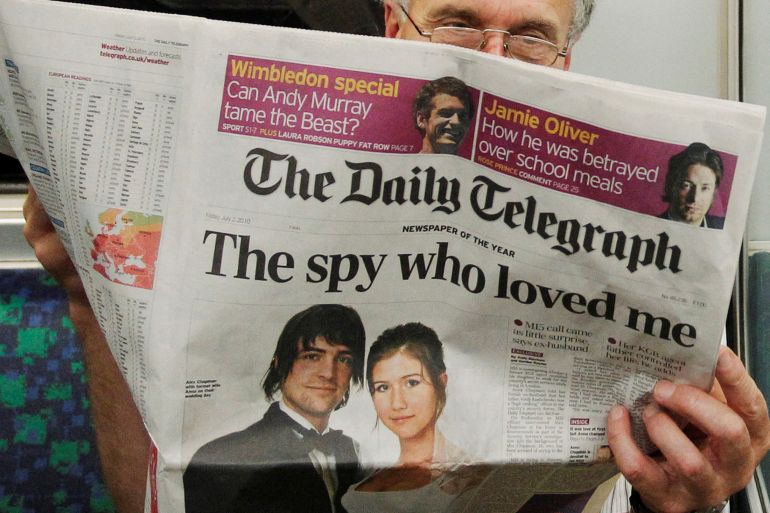 RedBird IMI announced Monday that it was set to take control of The Daily and Sunday Telegraph sister newspapers and The Spectator magazine. [REUTERS/Luke MacGregor/File Photo]