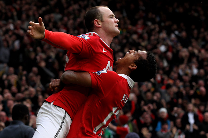 Rooney was set up by Nani for a sublime strike that will be a contender for