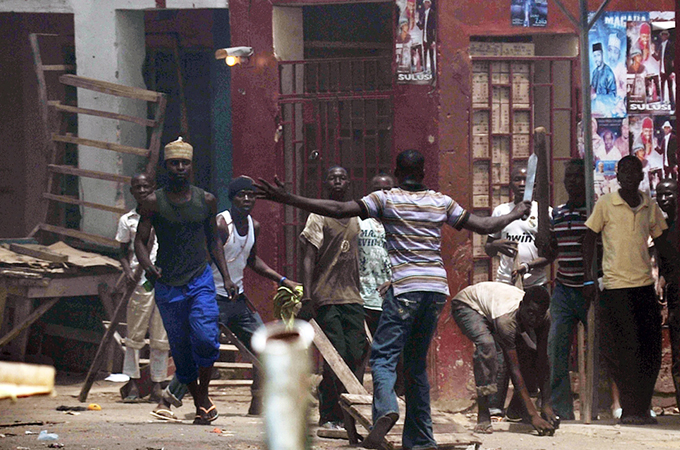 Rioters causing mayhem in northern Nigeria after the recent presidential elections that their candidate lost.