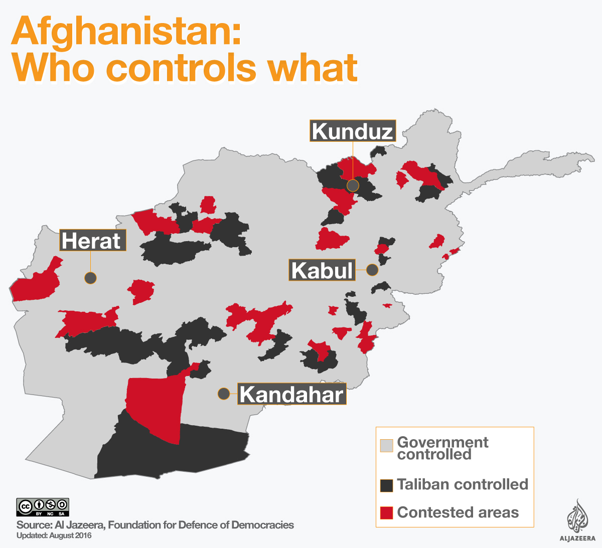 Αφγανιστάν πόλεμο χάρτη έλεγχο των Ταλιμπάν