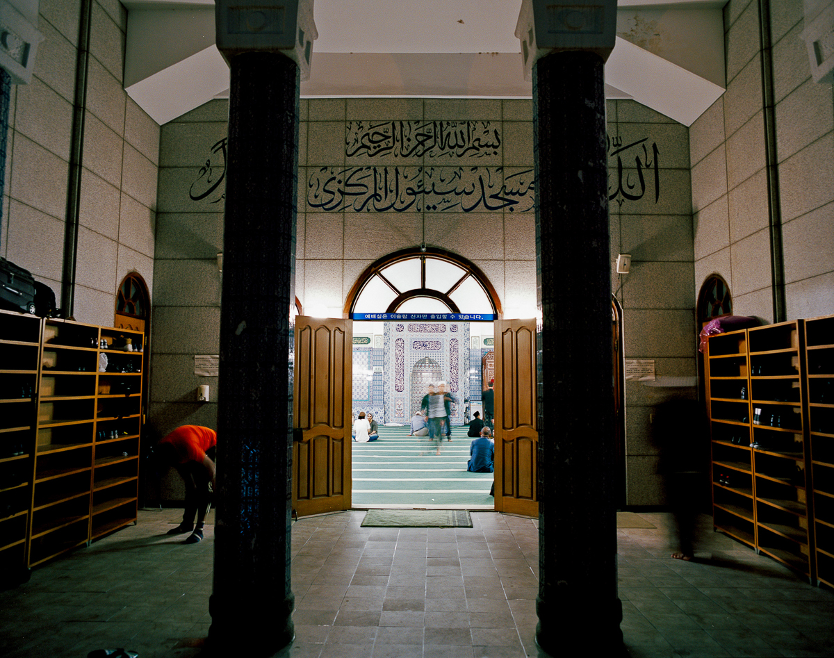 Built in Seoul's Itaewon neighbourhood, the Seoul Central Masjid opened on May 21st, 1976, thanks in part to donations from Malaysia and the cooperation of the Korean government, which gave away the land that it was built upon. [Radu Diaconu/Al Jazeera]