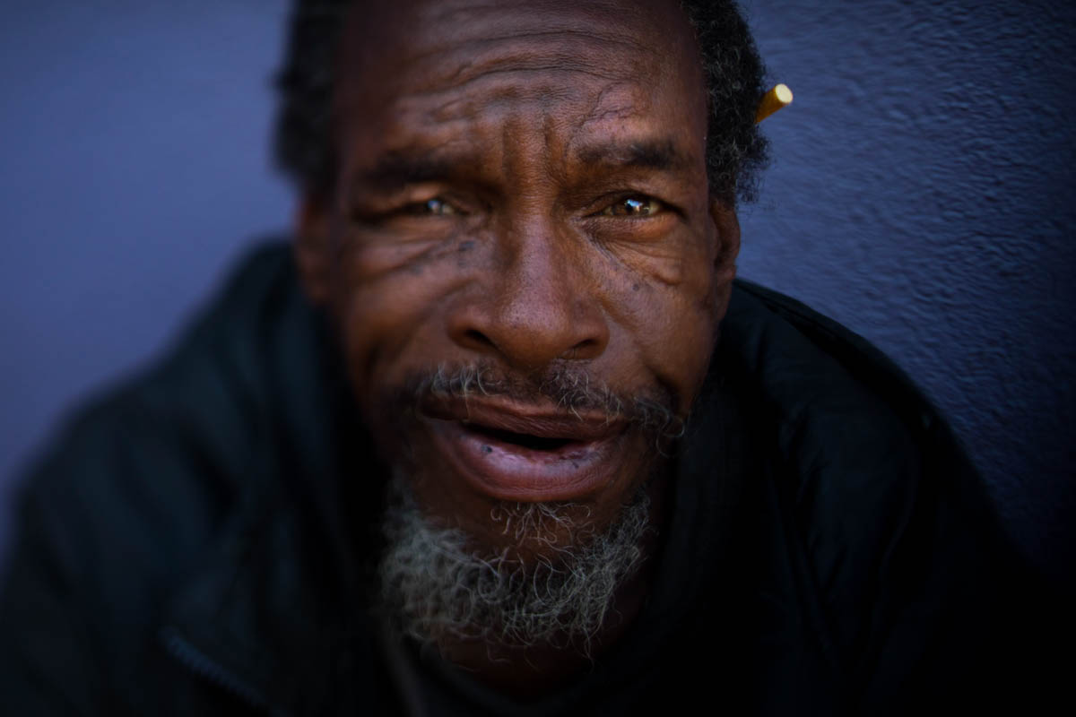 Moi Williams, 59, on September 13 in Los Angeles. Williams, who has been homeless for four years, said he is comfortable sleeping on the street. 'I'm not bothering nobody. I'm not being bothered.' The homeless are easy to pass by on the street. It's harder when you look into their eyes. Their gazes hint at lost promise or a glimmer of hope. Some are sad, some placid, others haunting. Behind each person is a story that however vague offers some glimpse into their lives.' [Jae C. Hong/AP Photo]