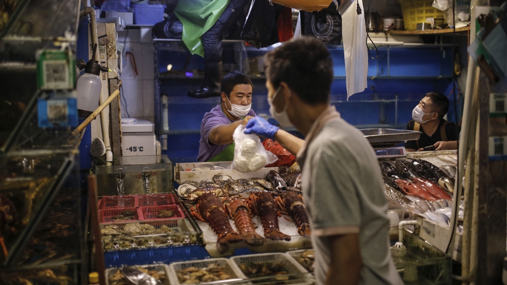 China seafood market