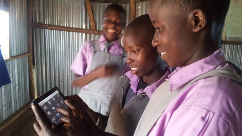 The tablets offer local digital content to engage the pupils [eLimu]