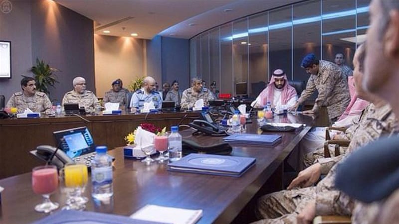 Defence Minister Mohammad bin Salman coordinated the strikes at the Royal Saudi Air Force operations centre near Riyadh [SPAnews]