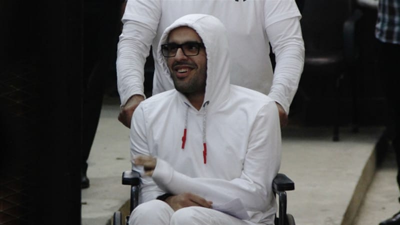 Mohamed Soltan during a court appearance in Cairo, Egypt [AP]