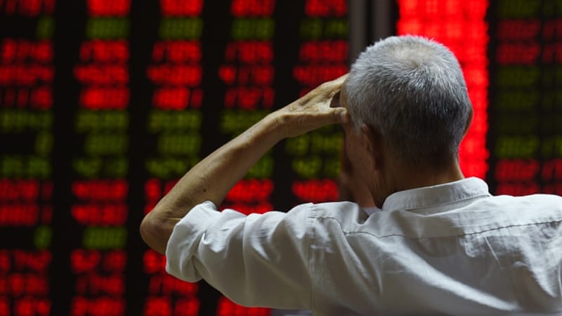 China's stock markets have lost $3.4 trillion, an amount that is larger than the economy of most nations across the world [AFP]