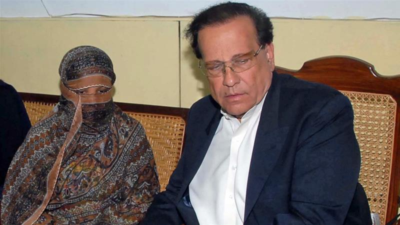 Punjab Governor Salman Taseer met Asia Bibi, a Pakistani Christian who was sentenced to death for blasphemy [File: EPA]