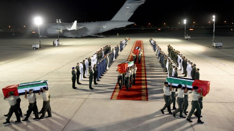 The UAE has announced three days of national mourning for the 45 soldiers who died in Yemen on Friday [EPA]