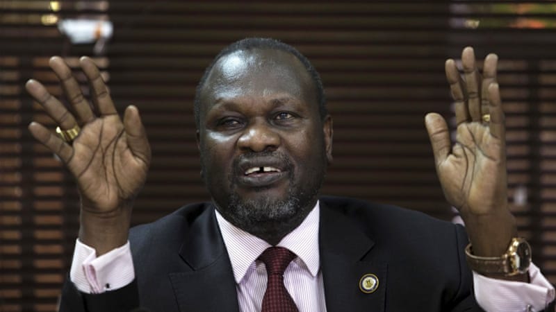 Machar says he will not agree to a new government unless Kiir withdraws plan to create new states [Edward Echwalu/Reuters]