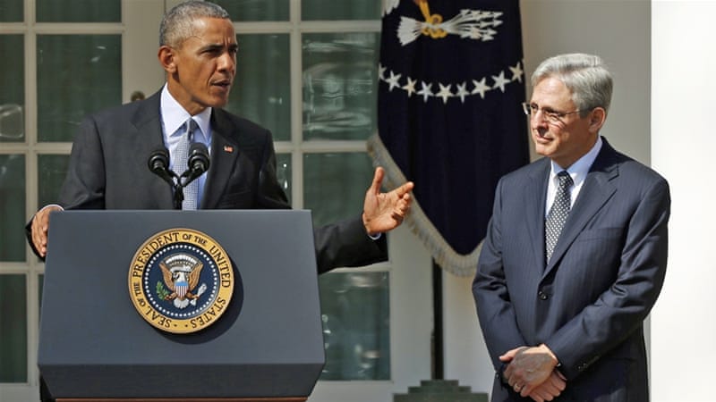 Obama praised Garland as "uniquely prepared" to serve as justice to serve immediately [Reuters]