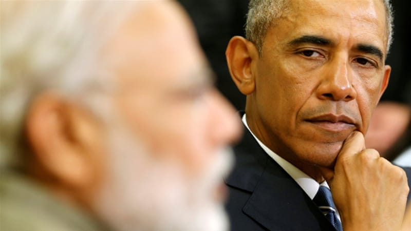 Obama listens to remarks by Modi in the Oval Office at the White House in Washington, DC [Reuters]
