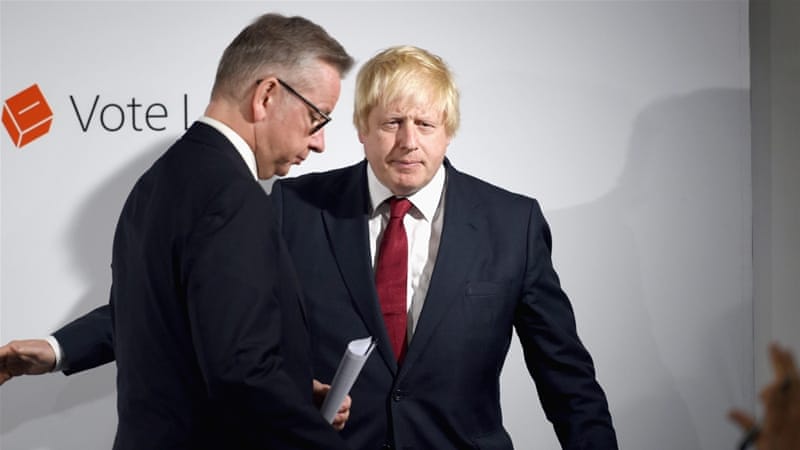 Johnson and Gove led the Leave campaign that saw the UK leave the EU and forced PM David Cameron's resignation [EPA]