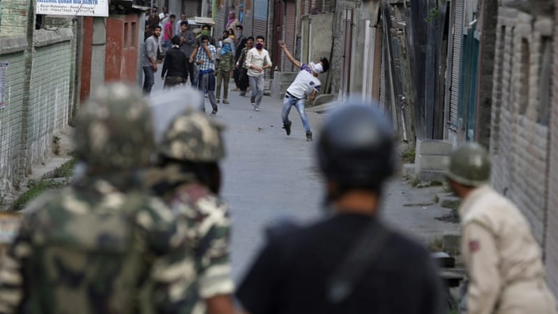 The emergent generation of stone-pelting young Kashmiris are calling the new wave of protests an 'Intifada', writes Hussain [EPA]