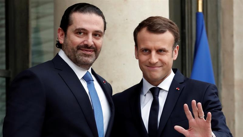 Hariri was in France for his first visit outside of Saudi Arabia since announcing his resignation [Benoit Tessier/Reuters]