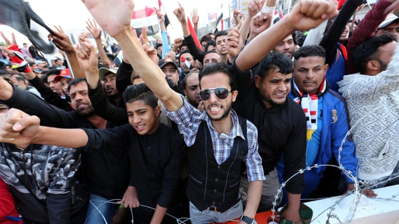 Thousands of people joined a protest in Iraq's capital, Baghdad [Reuters]