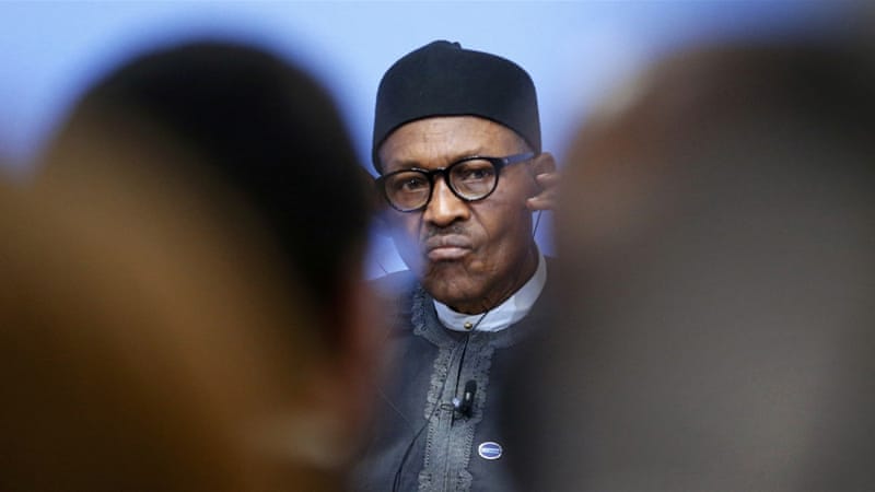 Nigerian President Muhammadu Buhari listens a panel discussion at the Anti-Corruption Summit in London, May, 2016 [Frank Augstein/Reuters]