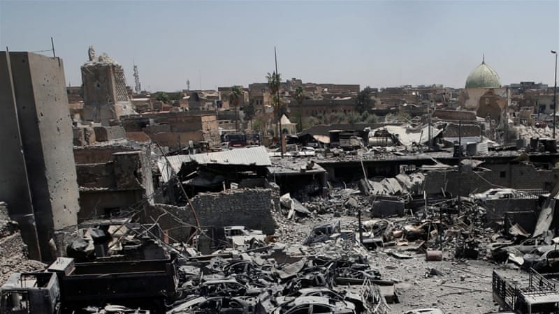 A large part of the mosque was blown up by ISIL last week [Reuters]
