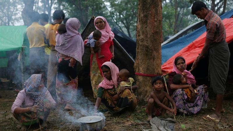 Nearly 300,000 Rohingya have fled to neighbouring Bangladesh [Danish Siddiqui/Reuters]