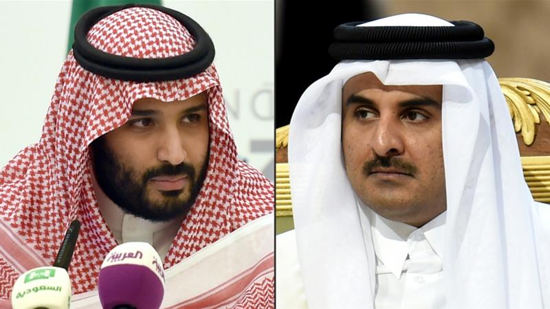 Mohammed bin Salman and Sheikh Tamim bin Hamad Al Thani [Getty]