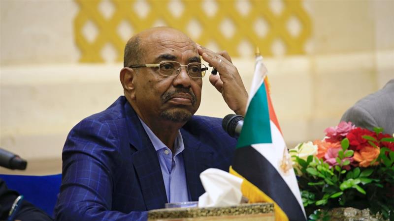 Sudan's President Omar Hassan al-Bashir gestures during a press conference at the palace in Khartoum, Sudan [Mohamed Nureldin Abdallah/Reuters]