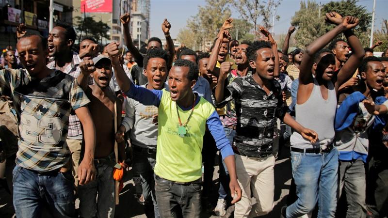 Mass anti-government protests have taken place in Ethiopia's most populous regions [Tiksa Negeri/Reuters]