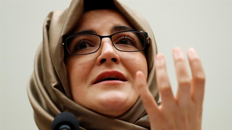 Khashoggi's fiancee Cengiz is an outspoken advocate for justice for the murdered Saudi journalist [File: Kevin Lamarque/Reuters]