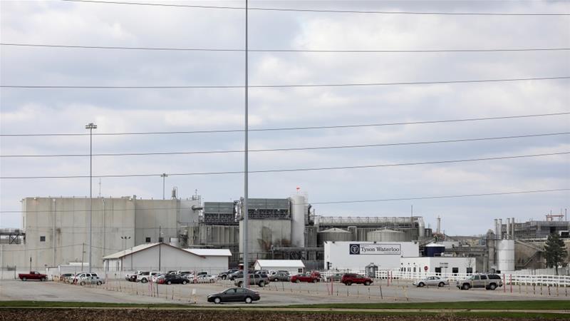Coronavirus infects 58% of workers at Tyson Foods plant