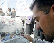 Iraqi papers published the picturesof Uday and Qusay on Sunday