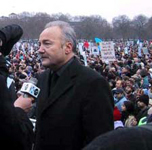 Galloway at the UK'sbiggest ever anti-war rally
