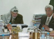 Yasir Arafat (L) may be back in the driving seat after truce failed