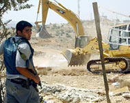 The wall is cutting through swathes of the West Bank
