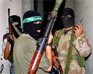 Hamas fighters battle occupationtroops in refugee camp