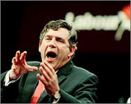 Britain's Chancellor of the Exchequer Gordon Brown 