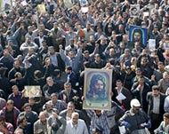 Iraqi Shias supported al-Sistani's call during mass demonstrations