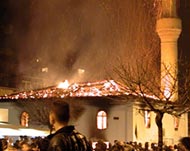 Places of worship have been burnt to the ground in recent days
