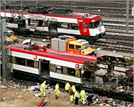 More than 100 people were killedin the Madrid train blasts 