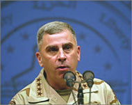US General John Abizaid lashedout at Aljazeera TV