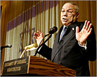 Secretary of State Colin Powell is busy promoting Arab reform