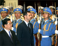 Bashar Al-Asad is first Syrianleader to visit China since 1956