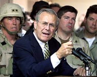 Critics allege Defence Secretary Rumsfeld manipulated intelligence