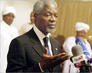 Annan has pressured Sudan togive aid agencies greater access
