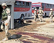 Many of the civilian fatalities arefrom blasts aimed at US soldiers