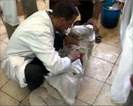Rockets that struck a Baghdadhospital injured several medics