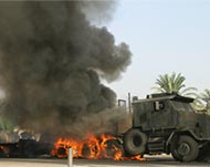 A roadside bomb hit the USmilitary convoy, killing one 
