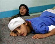 Iraqi girl, Saja Rahim, seven, waswounded in the attack