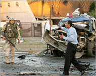 Three people were killed in a car bomb in Baghdad on Friday