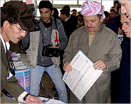 The turnout in Kurdish areas is believed to have been sizable