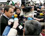 Spanish PM Zapatero denies he's taking a softer line
