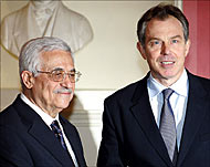 Hamas slammed Blair (R) for theLondon conference on PA reform